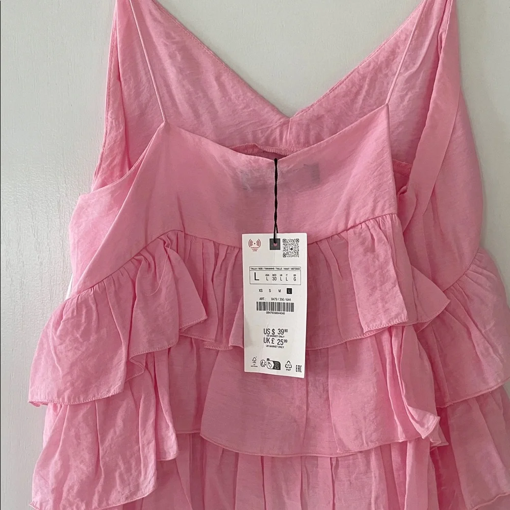 Pink Ruffled Tank Top - Picture 4 of 4